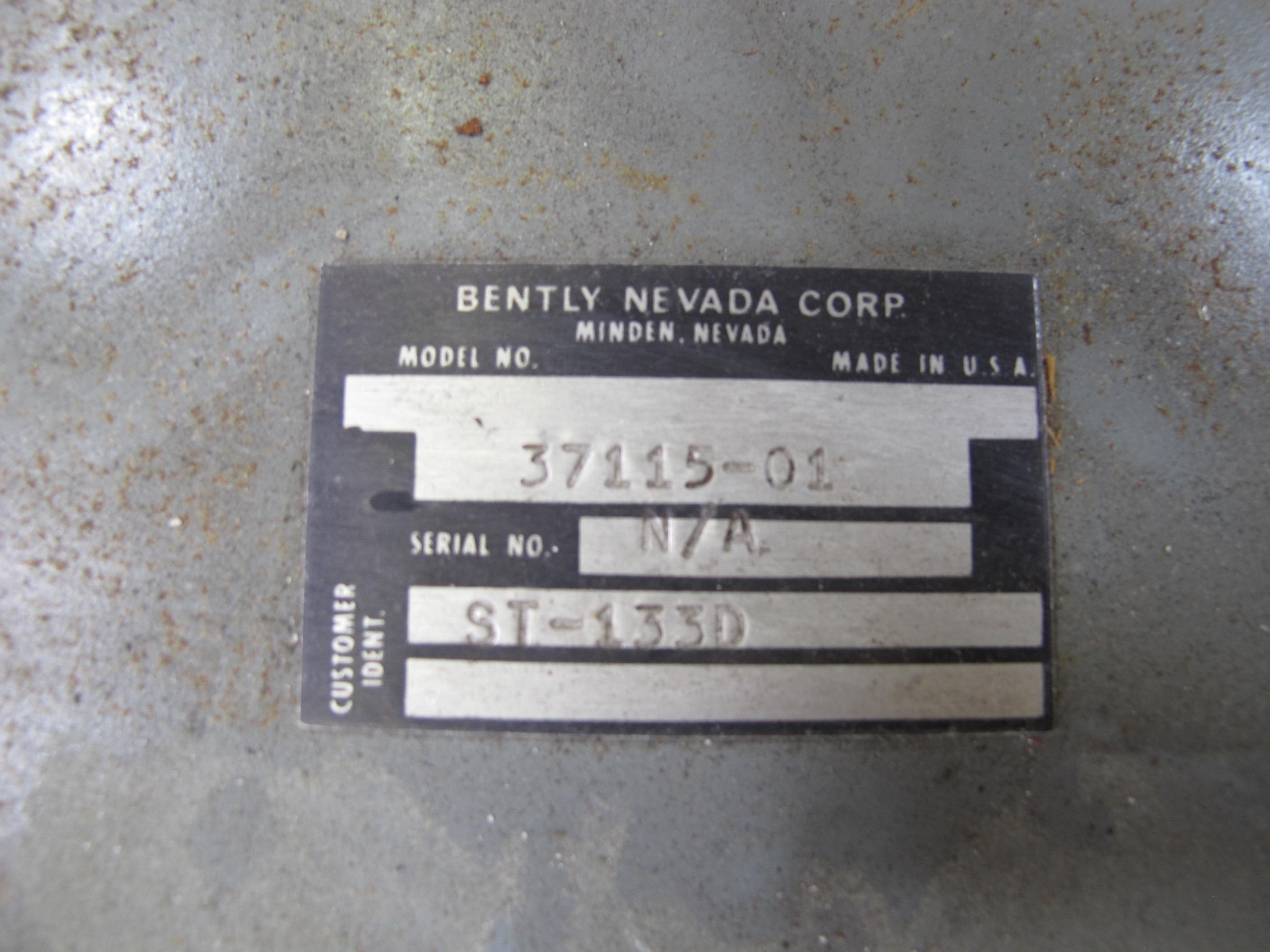 LOT TO INCLUDE: (23) BENTLEY NEVADA PART #37115-01 (2) CAGES, VALVE TYPE, 8" SIZE, 17-4 PH MATERIAL. FOR 8" ET CONTROL VALVE. LOADING & HANDLING FEE $15-4126